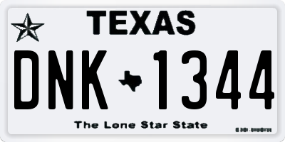 TX license plate DNK1344