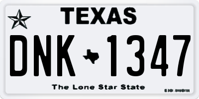 TX license plate DNK1347