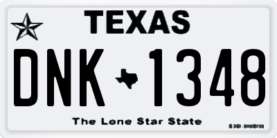 TX license plate DNK1348