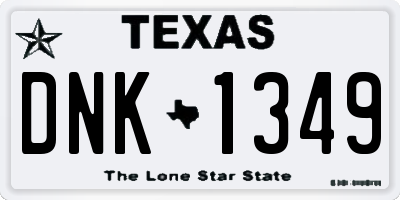 TX license plate DNK1349