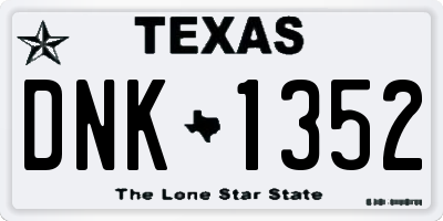 TX license plate DNK1352