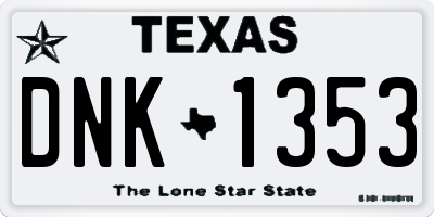 TX license plate DNK1353