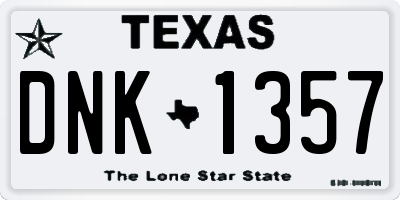 TX license plate DNK1357