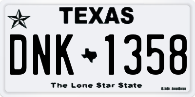 TX license plate DNK1358