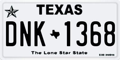 TX license plate DNK1368