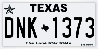 TX license plate DNK1373