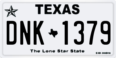 TX license plate DNK1379