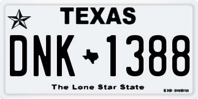 TX license plate DNK1388