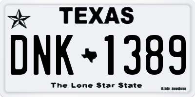 TX license plate DNK1389