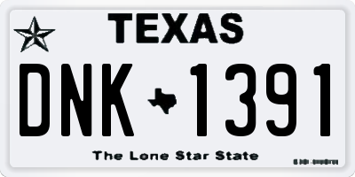 TX license plate DNK1391