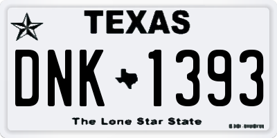 TX license plate DNK1393