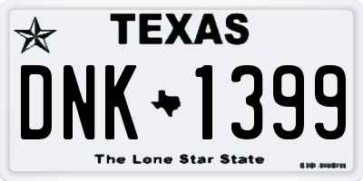 TX license plate DNK1399