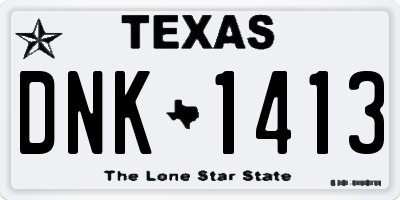 TX license plate DNK1413