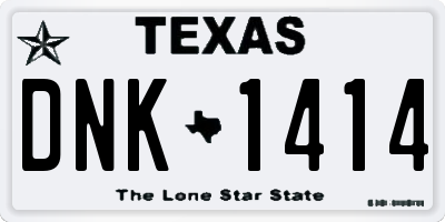 TX license plate DNK1414