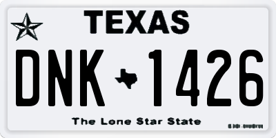 TX license plate DNK1426