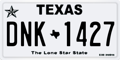 TX license plate DNK1427