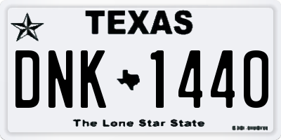 TX license plate DNK1440