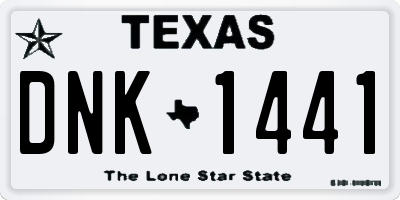TX license plate DNK1441