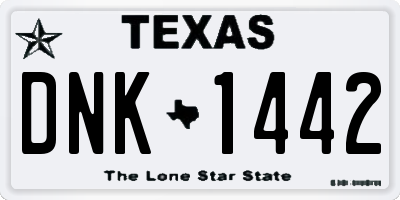 TX license plate DNK1442