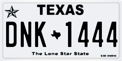 TX license plate DNK1444