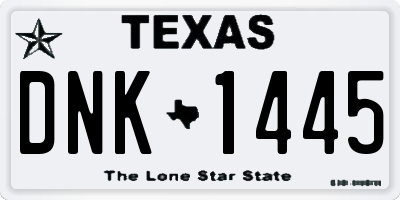 TX license plate DNK1445