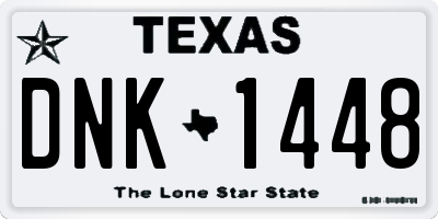 TX license plate DNK1448
