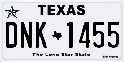 TX license plate DNK1455