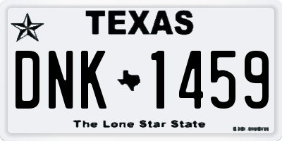 TX license plate DNK1459