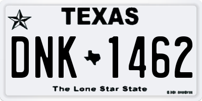 TX license plate DNK1462