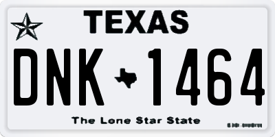 TX license plate DNK1464