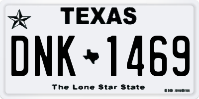TX license plate DNK1469