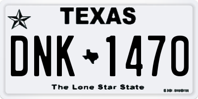TX license plate DNK1470