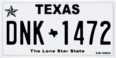 TX license plate DNK1472