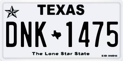 TX license plate DNK1475