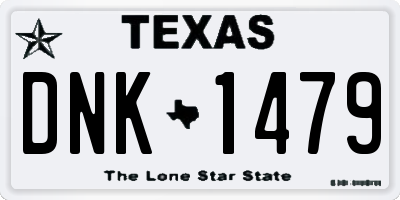 TX license plate DNK1479