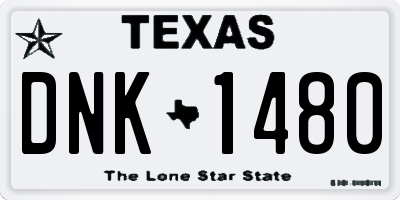 TX license plate DNK1480