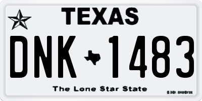 TX license plate DNK1483