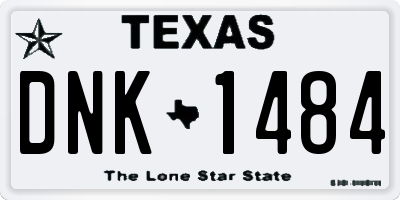 TX license plate DNK1484