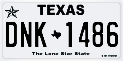 TX license plate DNK1486