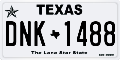 TX license plate DNK1488