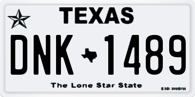 TX license plate DNK1489