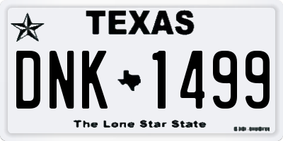 TX license plate DNK1499