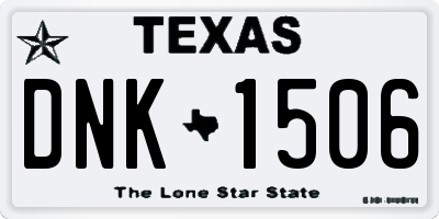 TX license plate DNK1506