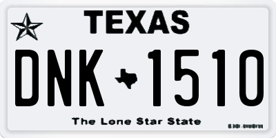 TX license plate DNK1510