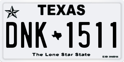 TX license plate DNK1511
