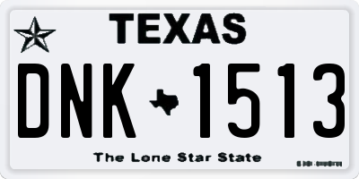 TX license plate DNK1513