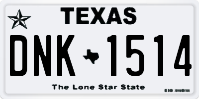 TX license plate DNK1514
