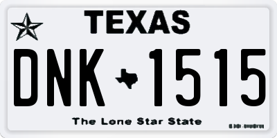 TX license plate DNK1515