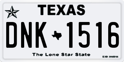 TX license plate DNK1516