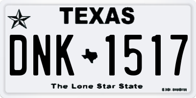 TX license plate DNK1517